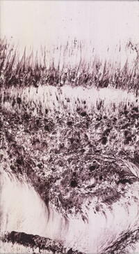 Técnica mixta de la serie 'Tierra primitiva'.